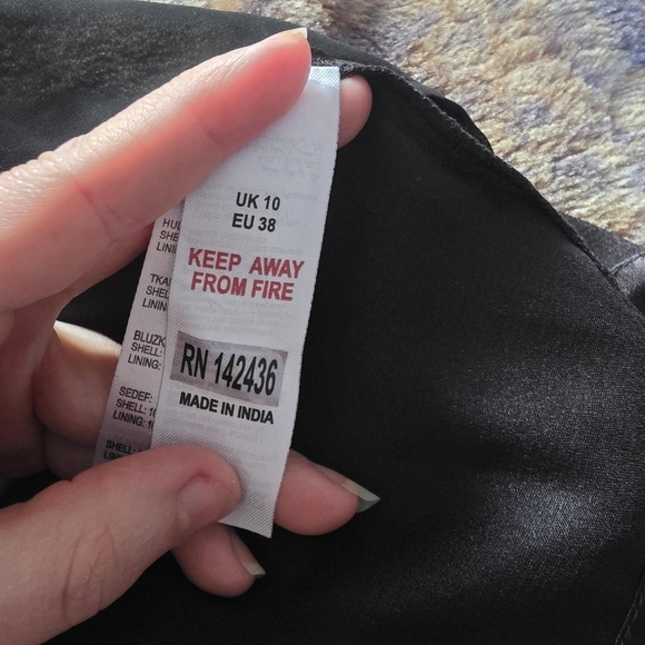 Black Dress with Gold Accent Sleeves - Picture 5 of 5